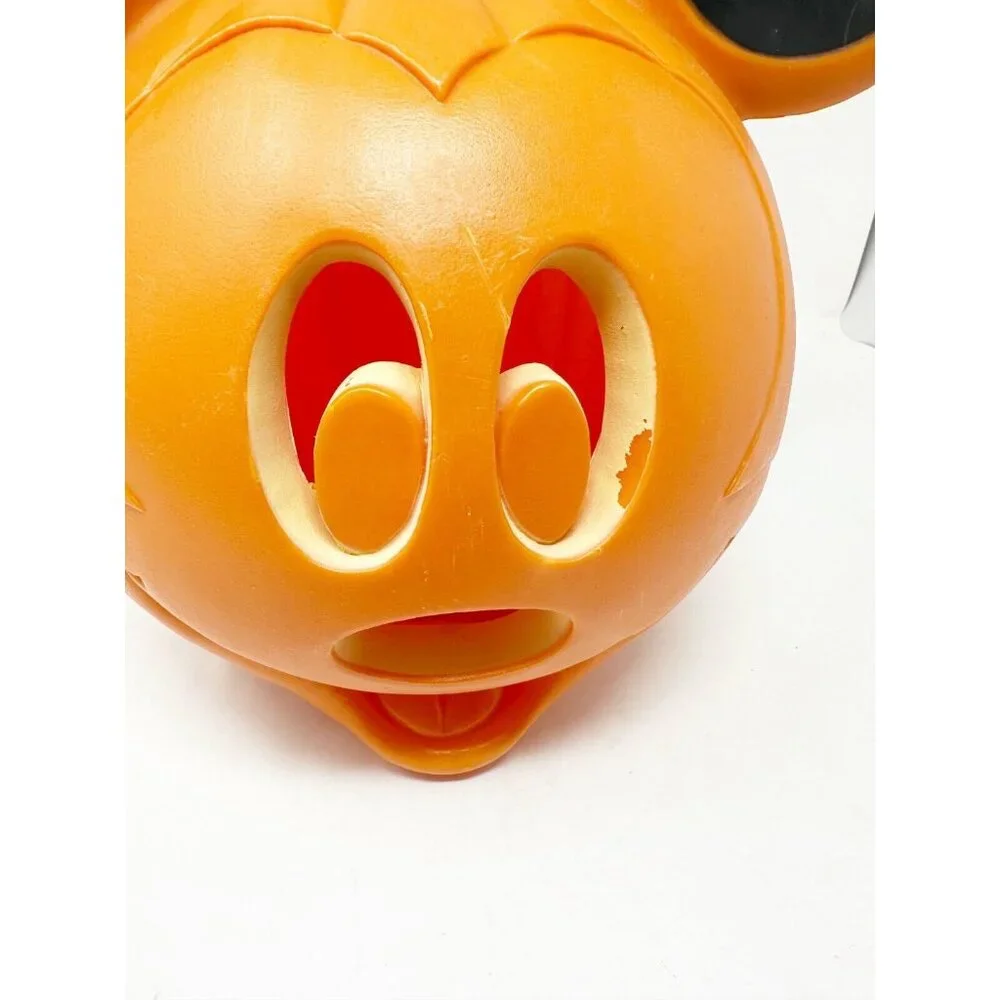 Mickey Mouse Light Up Jack-O-Lantern Plastic‎ Blow Mold Pumpkin Disney Decor